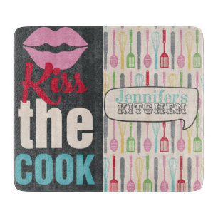 Kiss The Cook Cutting Board