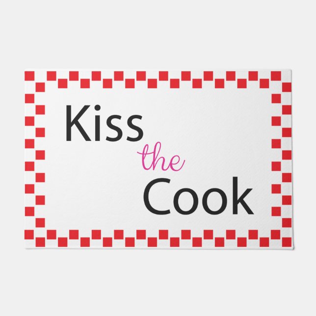 Kiss The Cook Doormat (Front)