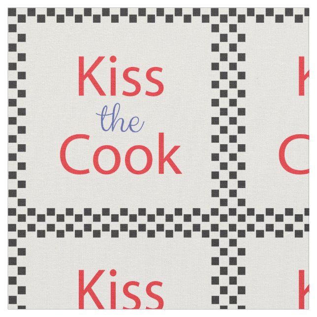 Kiss The Cook Fabric (Close Up)