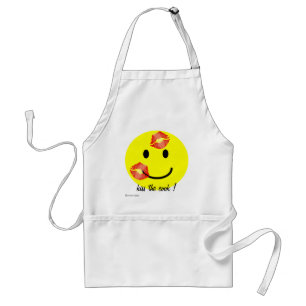 'kiss the cook FACE CHRISTMAS APRON