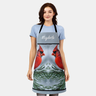 Kiss The Cook Food Chef Kitchen BBQ Baker Cardinal Apron