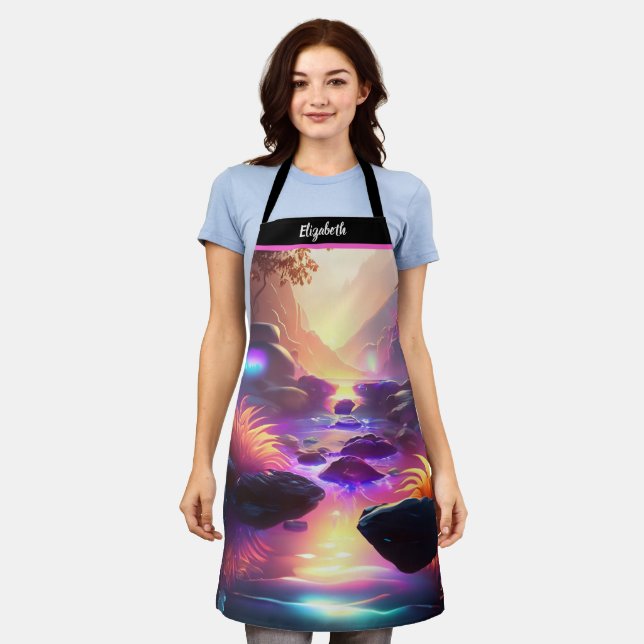 Kiss The Cook Food Chef Kitchen BBQ Baker Fantasy Apron (Worn)