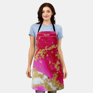 Kiss The Cook Food Chef Kitchen BBQ Baker Marble Apron