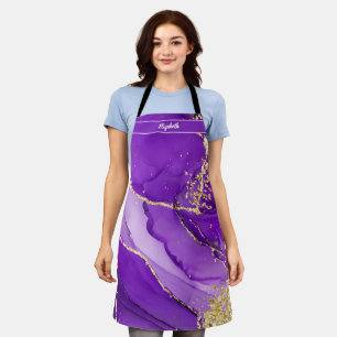 Kiss The Cook Food Chef Kitchen BBQ Baker Marble Apron