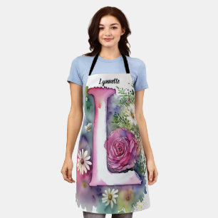 Kiss The Cook Food Chef Kitchen BBQ Baker Monogram Apron