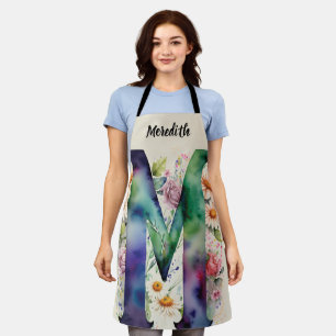 Kiss The Cook Food Chef Kitchen BBQ Baker Monogram Apron