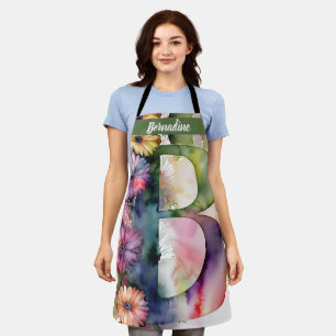 Kiss The Cook Food Chef Kitchen BBQ Baker Monogram Apron