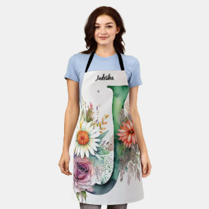 Kiss The Cook Food Chef Kitchen BBQ Baker Monogram Apron