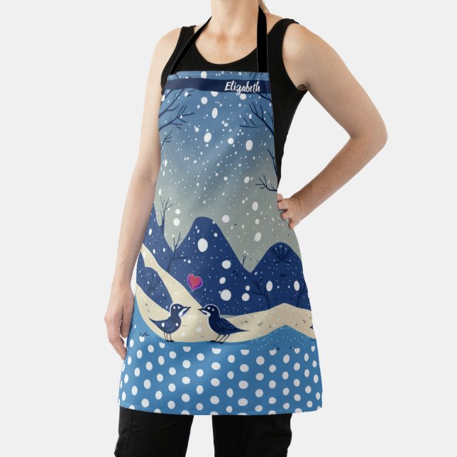 Kiss The Cook Food Chef Kitchen BBQ Baker Winter Apron (Insitu)