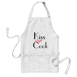 kiss the cook funny apron design