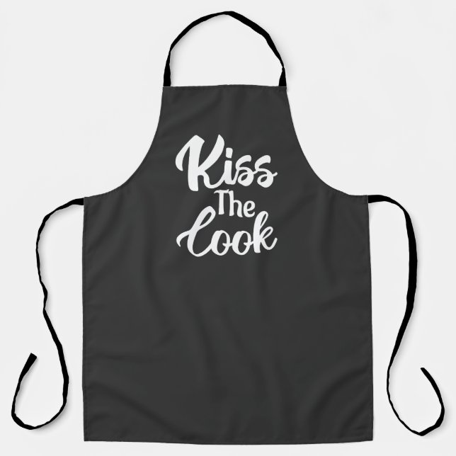 Kiss The Cook, Funny Cook Novelty Gift   Apron (Front)