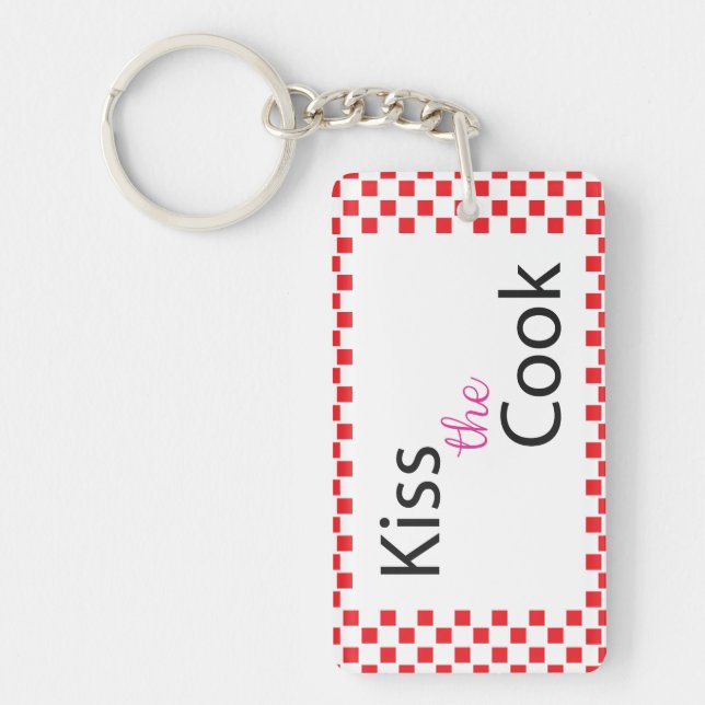 Kiss The Cook Key Ring (Front)