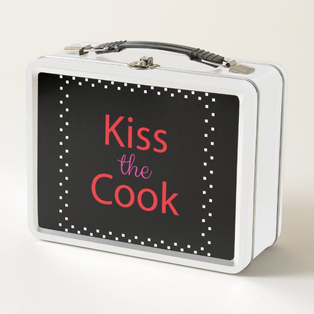 Kiss The Cook Metal Lunch Box (Front)