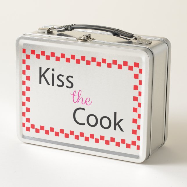 Kiss The Cook Metal Lunch Box (Front)