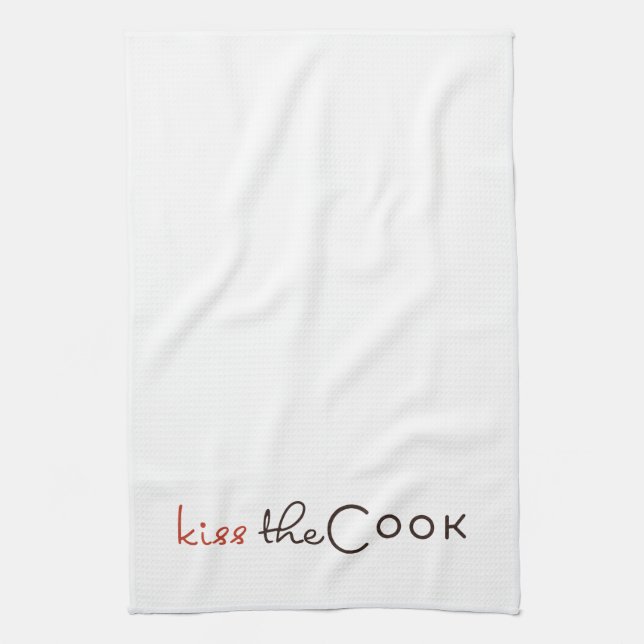 Kiss the Cook Tea Towel Kitchen Towel (Vertical)