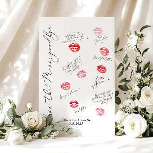 Kiss the Miss Goodbye  Bachelorette lipstick kiss Poster