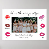 kiss the miss goodbye bachelorette party lips