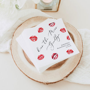 Kiss the Miss Goodbye Bachelorette party Napkin