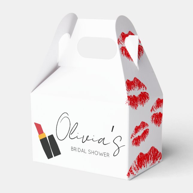 Kiss the miss goodbye bridal shower favour box (Front Side)