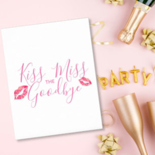 Kiss the miss goodbye bridal shower game poster