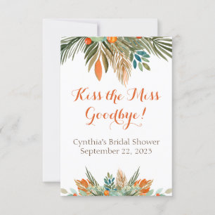 Kiss the Miss Goodbye Bridal Shower Lip Balm Favou Invitation