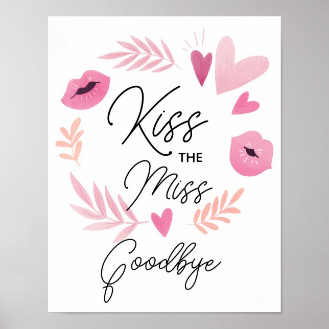 Kiss the Miss Goodbye Game Poster | End of School  (Front)