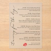 Kiss the Miss Goodbye Itinerary for the day