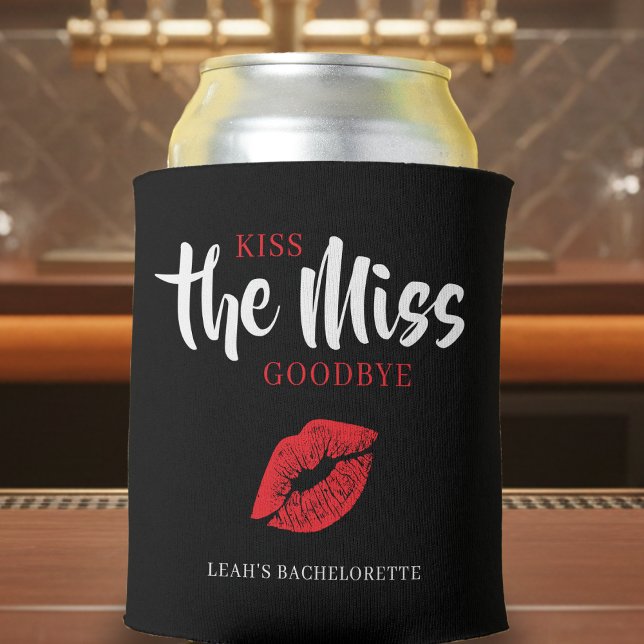 Kiss the Miss Goodbye Red Lip Bachelorette Party Can Cooler (Kiss the Miss Goodbye Red Lip Bachelorette Party Can Cooler
)