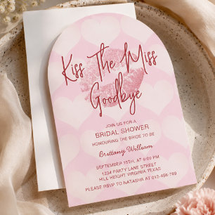 Kiss The Miss Valentines Bridal Shower Invitation