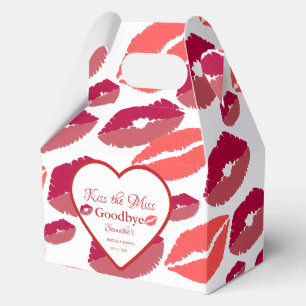 Kiss the misss goodbye valentine bridal shower favour box