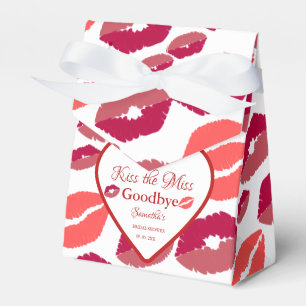 Kiss the misss goodbye valentine bridal shower favour box