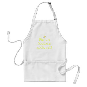 "Kiss the Southern Cook, Ya'll!" - Yellow Heart Standard Apron