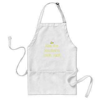 "Kiss the Southern Cook, Ya'll!" - Yellow Heart Standard Apron