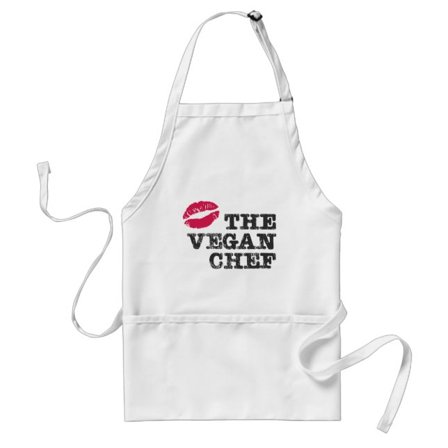 Kiss the Vegan Chef Standard Apron (Front)