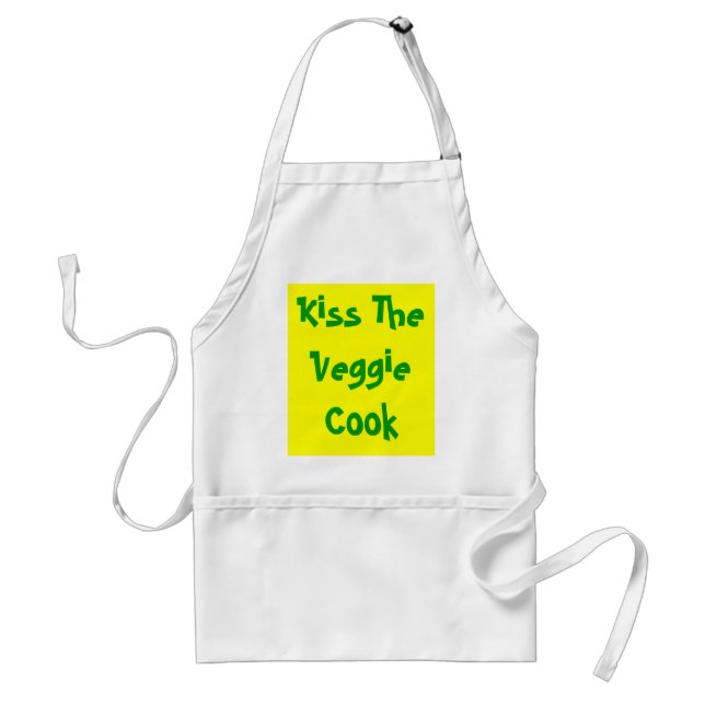 Kiss The Veggie Cook Standard Apron (Front)