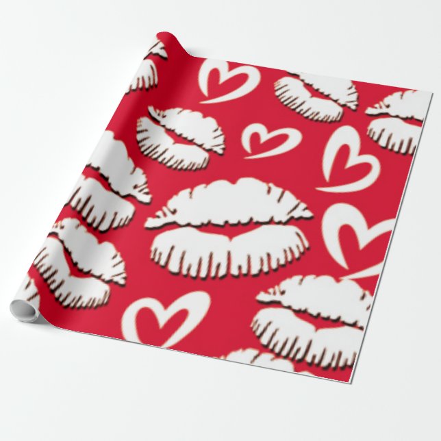 Kiss Wrapping Paper (Unrolled)