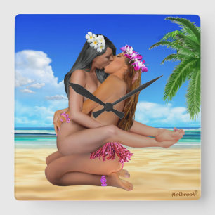 KISS WRESTLING SQUARE WALL CLOCK