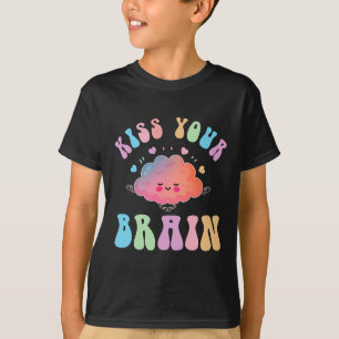 Kiss Your Brain Retro Autism Awareness Special Edu T-Shirt