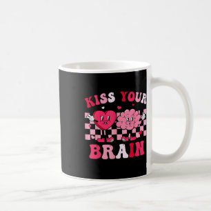 Kiss Your Brain Retro Valentines Day Valentine Tea Coffee Mug