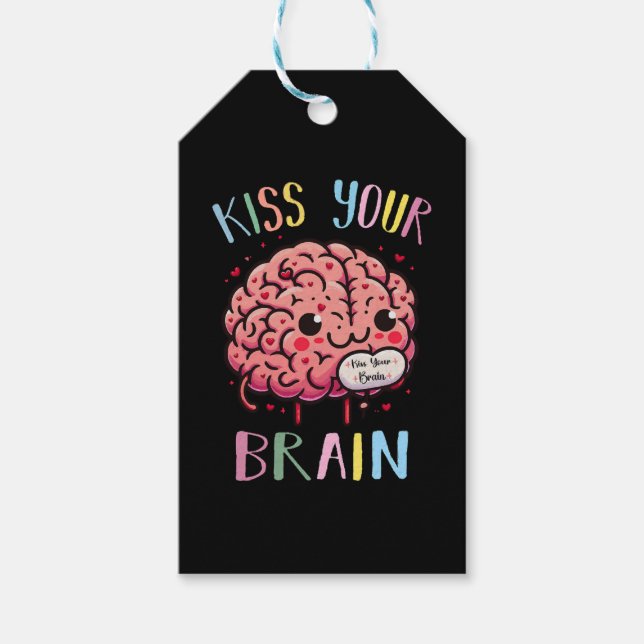 Kiss Your Brain Teacher Gift Tags (Front)