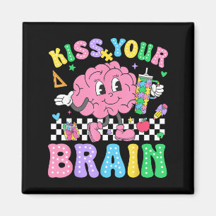 Kiss Your Brain Valentines Autism Awareness Teache Magnet