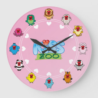 kiss zoo large clock