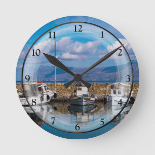 Kissamos Old Port Round Clock