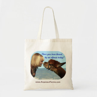 Kissed by an Alpaca Tote Bag