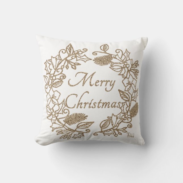 Kissen Kranz Merry Christmas Cushion (Front)