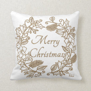 Kissen Kranz Merry Christmas Cushion