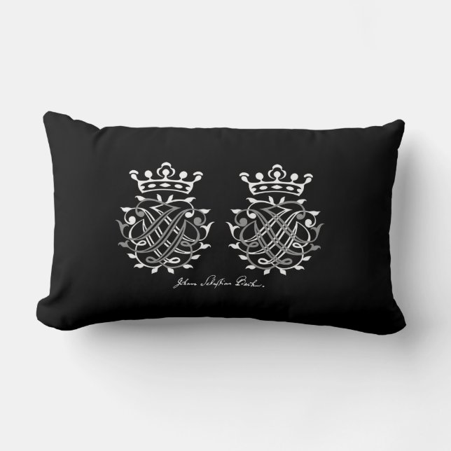 Kissen mit Johann Sebastian Bach Siegel Lumbar Cushion (Front)