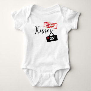 Kisses 25 Cent Free For Mummy Baby Bodysuit