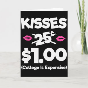 Kisses 25 Cents Girls Boys Funny Kids Valentines D Card