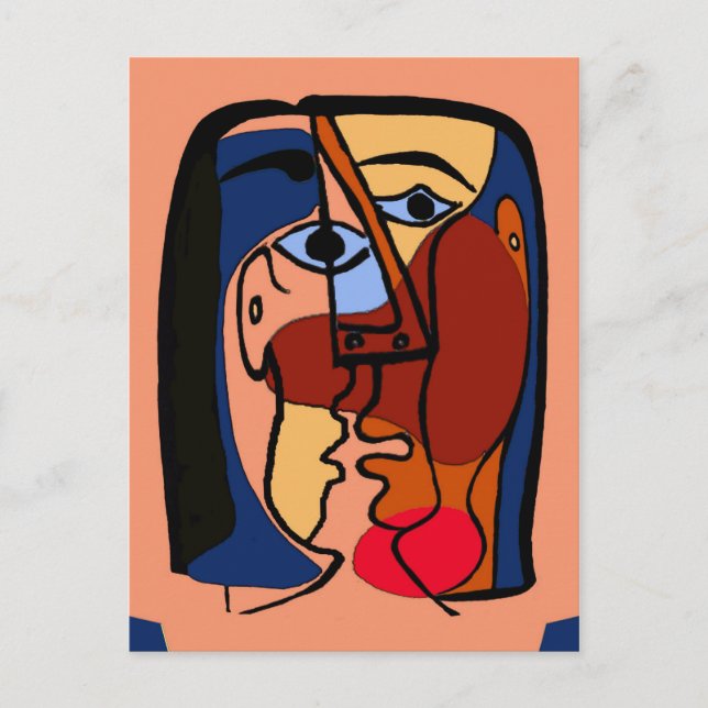 Kisses Abstract Postcard (Front)